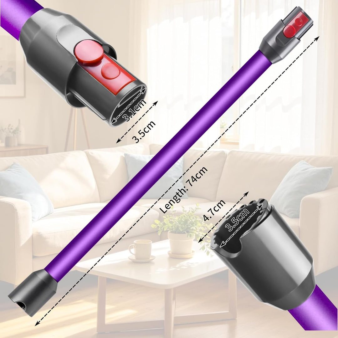 Verlängerungsrohr Kompatibel mit Dyson V12, V10 Stabstaubsauger | 74cm Elektrisches Saugrohr, Ersatz