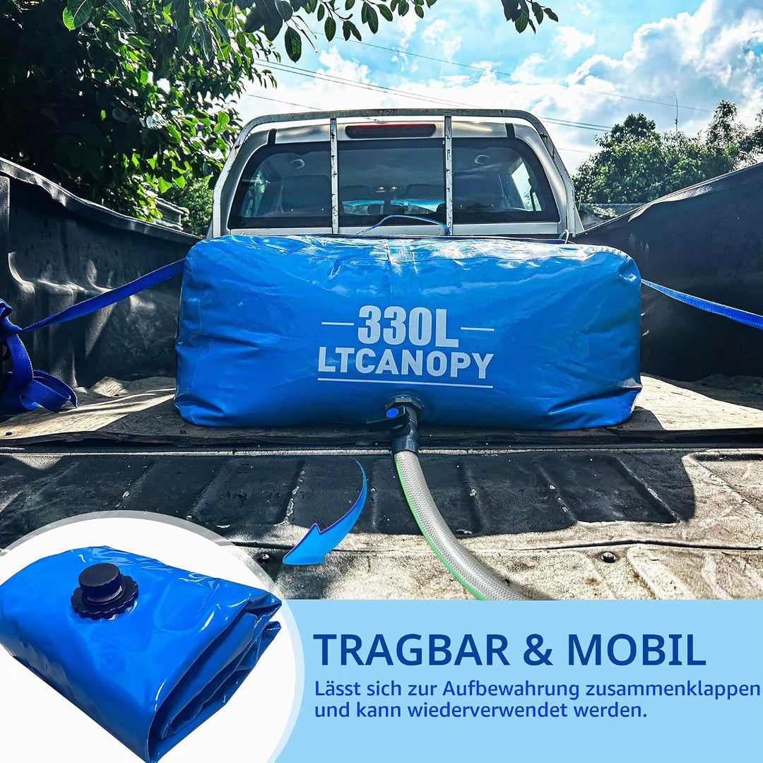 LTCANOPY Wasserspeicherblase,Faltbarer Wasserblasentank, Notwasserspeicher mit Wasserhahn,Notfall-Wa