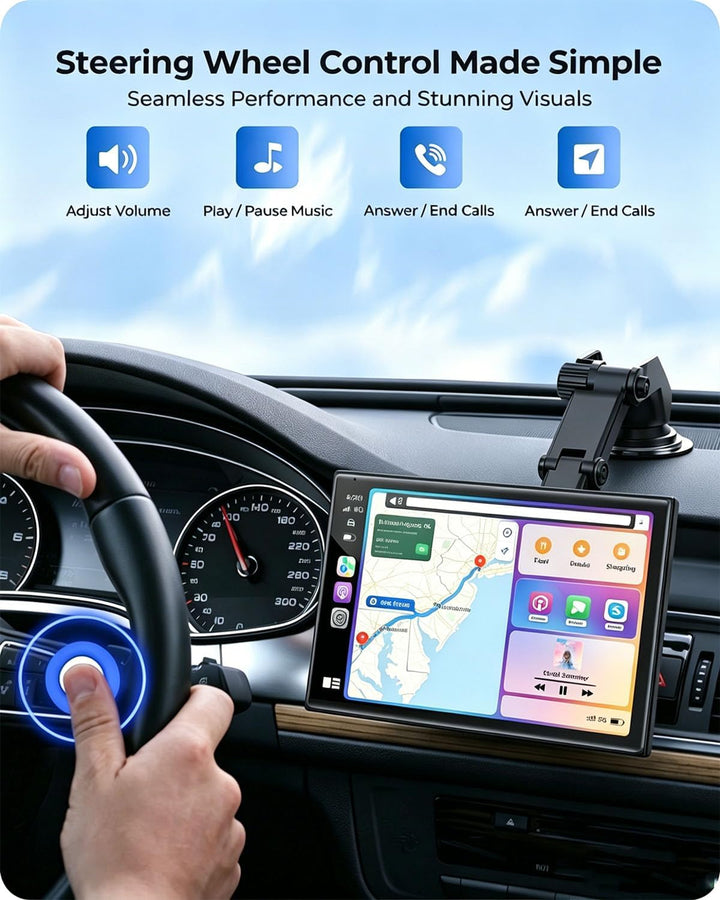 7” tragbarer CarPlay Display für Autos, 60FPS Car Play für Apple CarPlay & Android Auto, Auto Displa