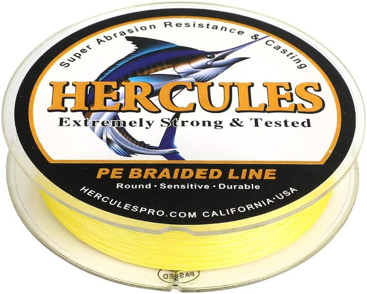 HERCULES Super Cast 100m - 2000m Yards Geflochtene Angelschnur 10lb - 300lb Test für Salzwasser Süss