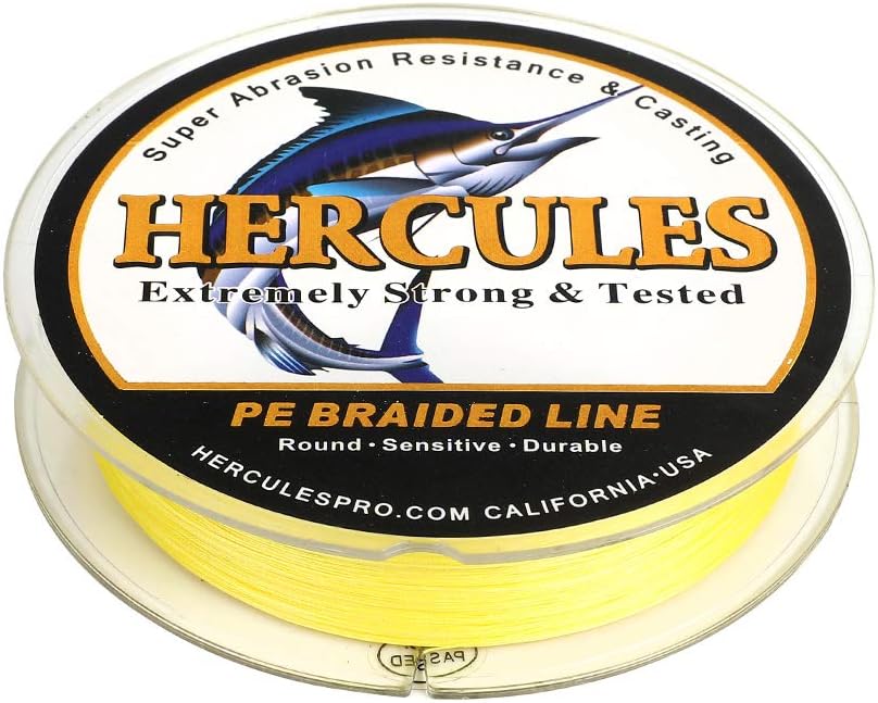 HERCULES Super Cast 100m - 2000m Yards Geflochtene Angelschnur 10lb - 300lb Test für Salzwasser Süss
