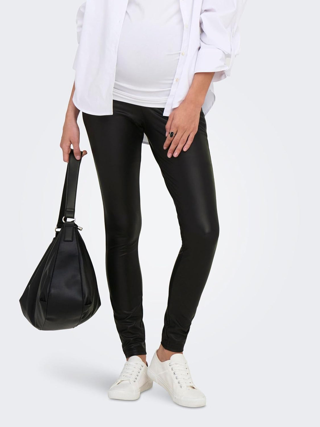 ONLY Damen Leggings Olmcool Coated Legging JRS XL Black 1, XL Black 1