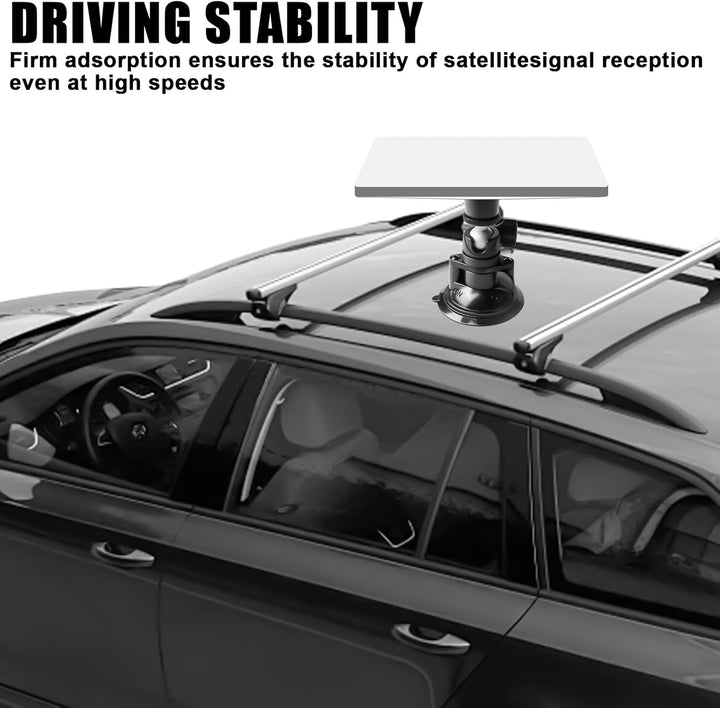 Halterung für Starlink Mini Smooth RV – 360° Drehbarer Aluminium Halter mit Saugnapf, Tragbare Halte