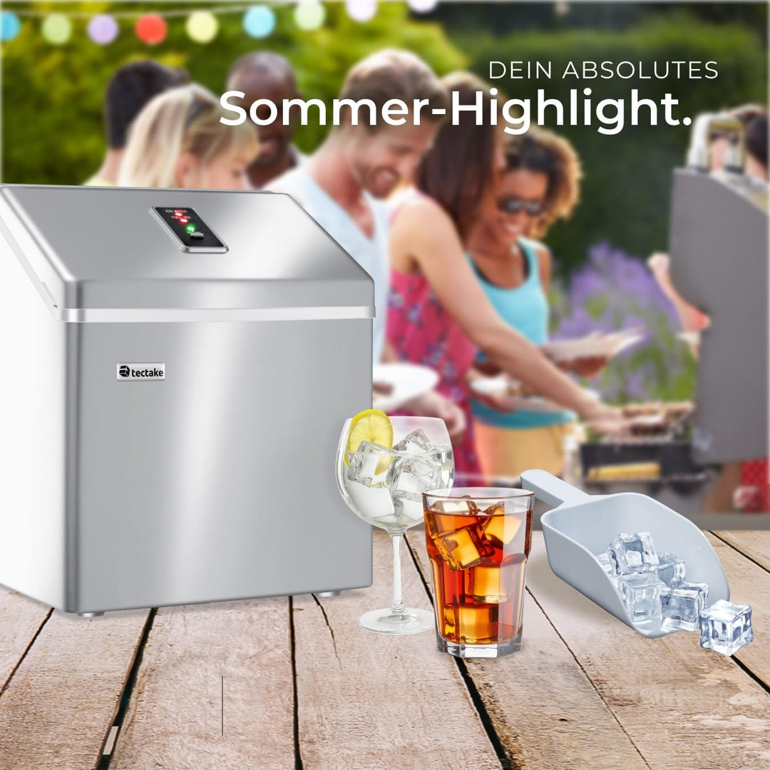 TecTake Profi Eiswürfelmaschine für klare