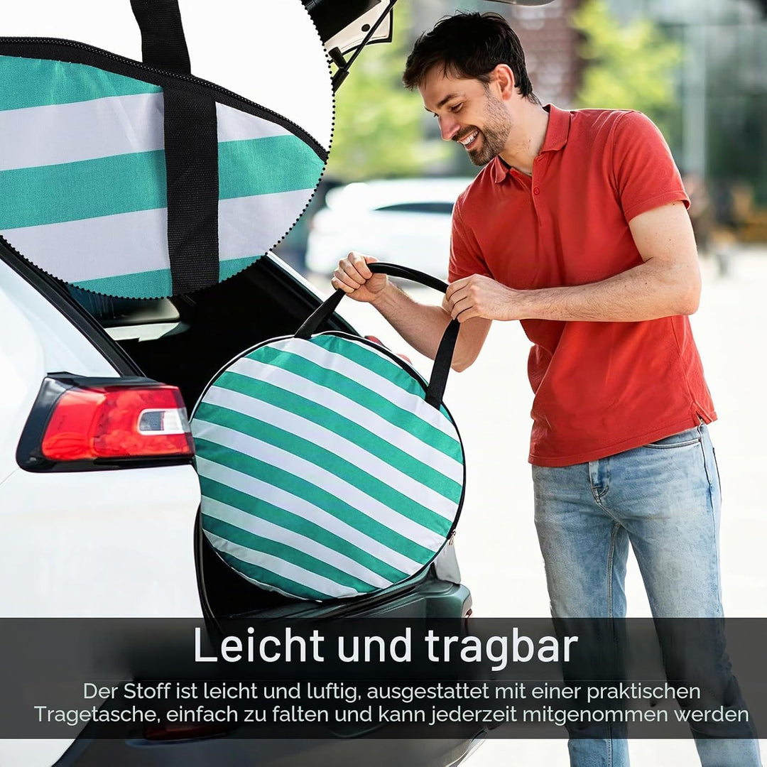 Pop Up Strandmuschel, Strandmuschel Pop Up Strandzelt, UV-Schutz 50+, geeignet für 2-3 Personen, ink