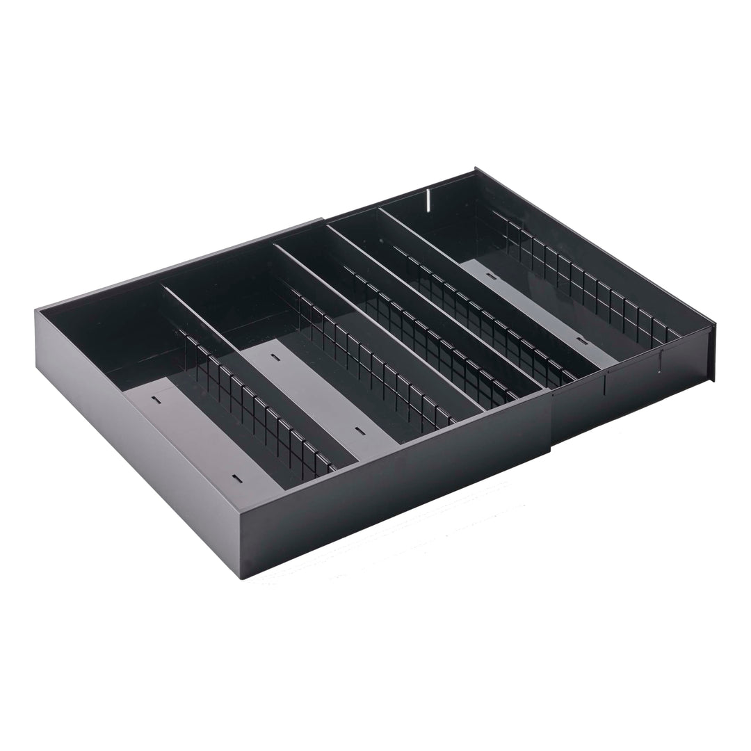 YAMAZAKI TOWER 5416 Ausziehbarer diagonaler Besteckkasten, Schwarz, One Size, Schwarz