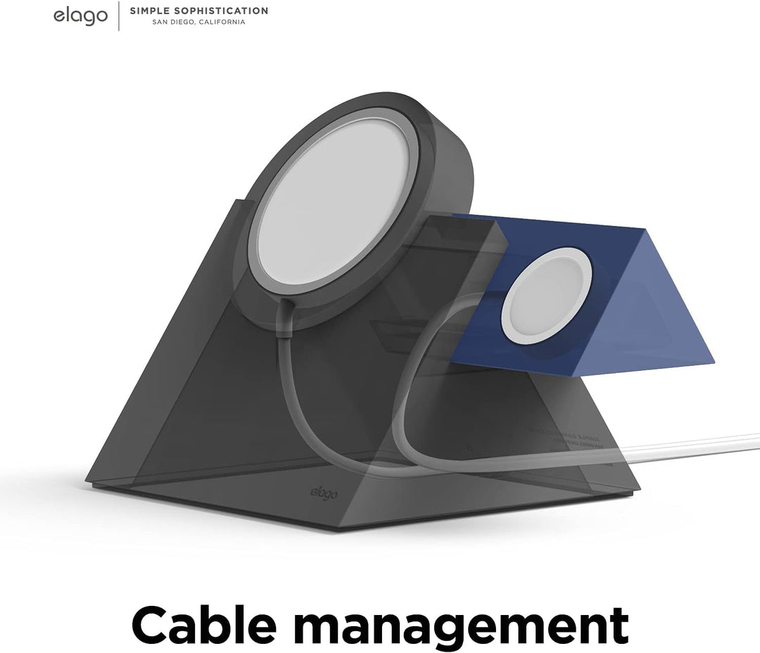 elago MS5 Duo Ladestation Kompatibel mit MagSafe Ladegerät,Kompatibel mit iPhone 15, 14, 13, 12 Seri