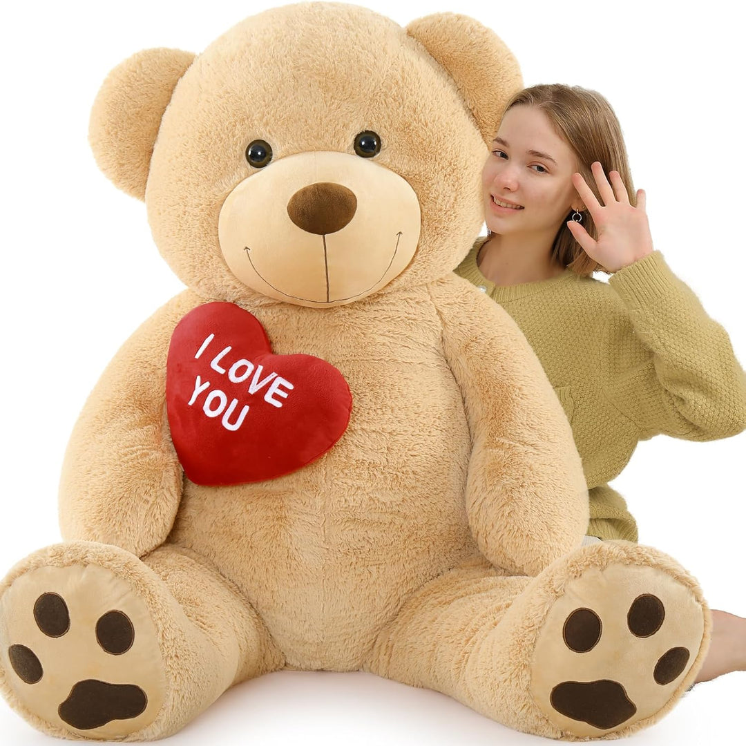 MorisMos teddybär Valentinstag Überraschungsgeschenk, 150cm riesen Teddy mit Herz- Ich Liebe Dich, g