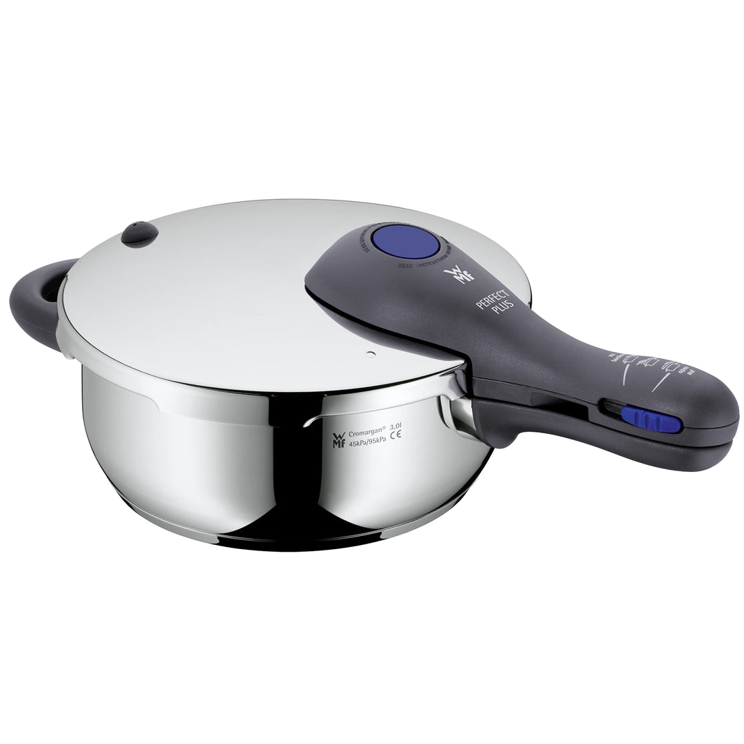 WMF Perfect Plus Schnellkochtopf Induktion 3l, Dampfkochtopf, Cromargan Edelstahl poliert, 2 Kochstu