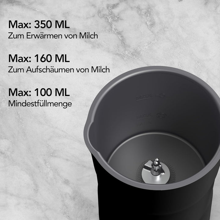 Brixy 4 in 1 Elektrischer Milchaufschäumer - 350 ml - Milchaufschäumer - Ausgiesser - Spülmaschinenf