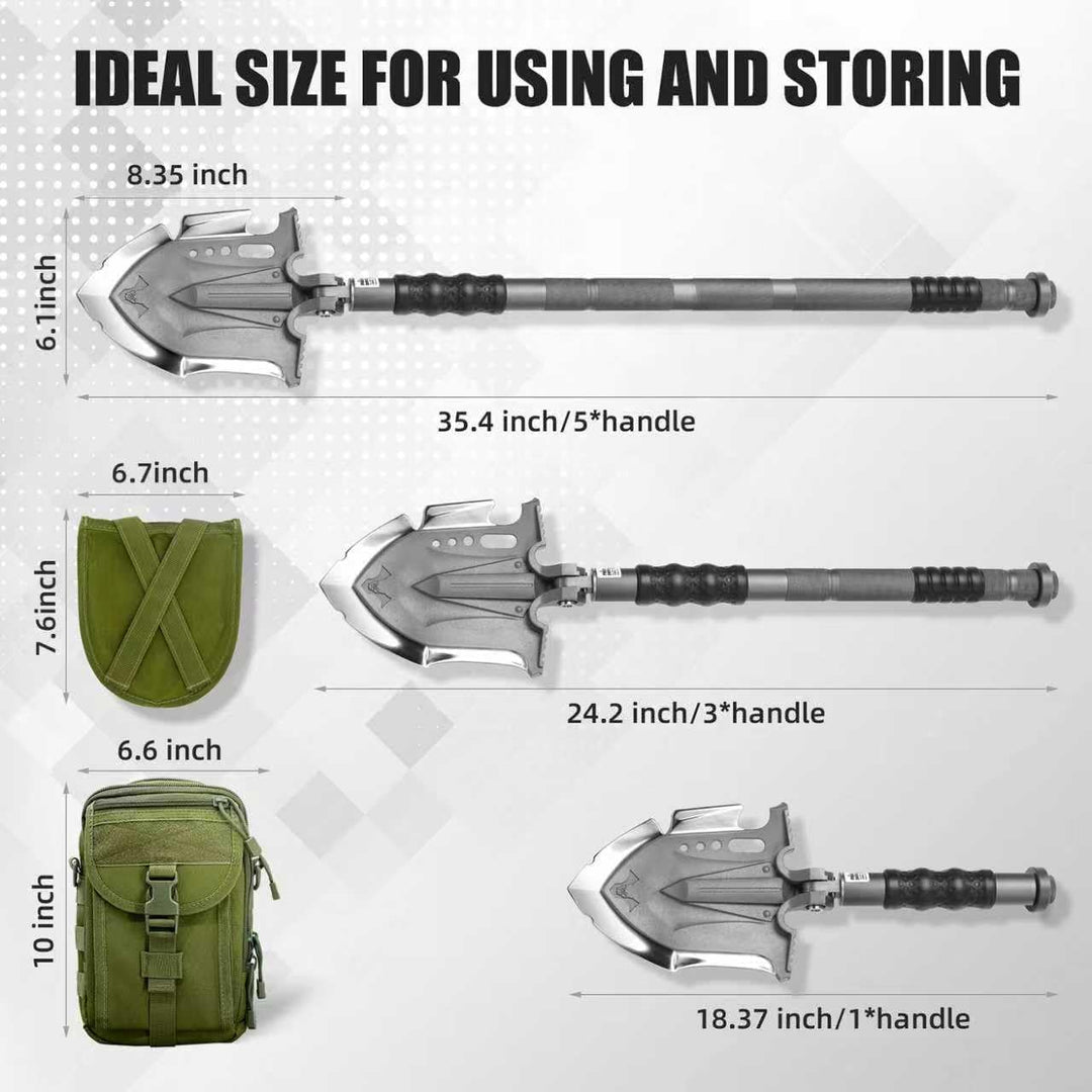 Zune Lotoo Klappspaten Survival Klappschaufel Tragbare Tactical Multifunctional Klappspaten Bundeswe
