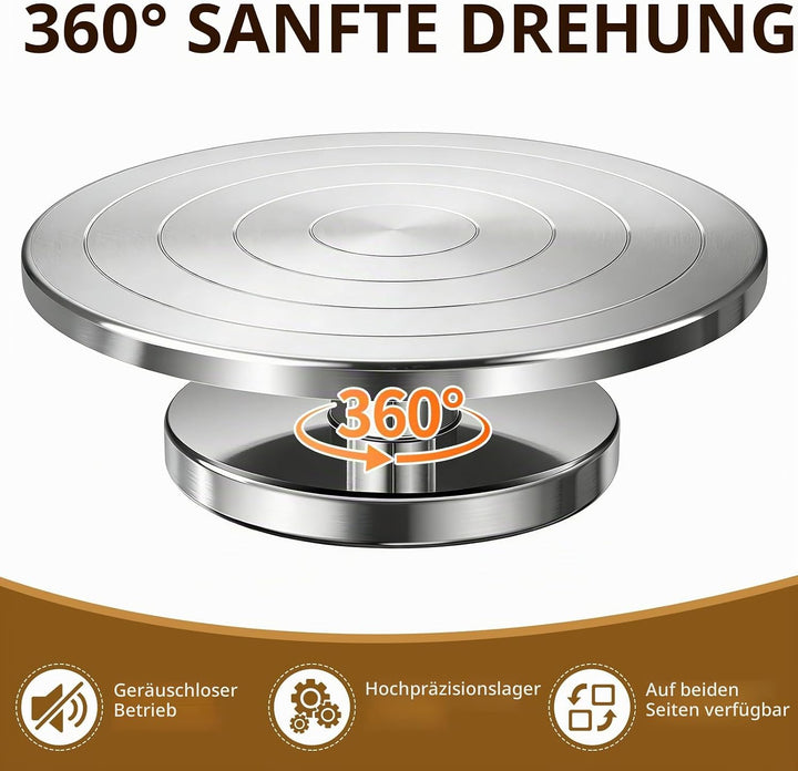 CISSIYOG Töpferscheibe, 30cm Aluminium-Drehscheibe, Doppelseitiges Töpferrad für Bildhauerei Keramik