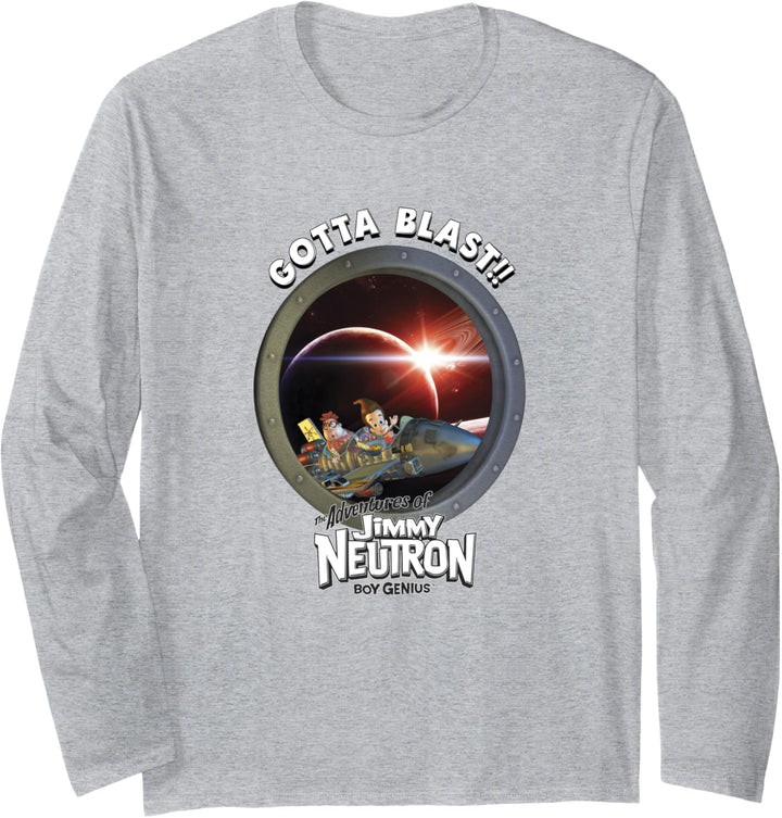 Jimmy Neutron Gotta Blast Rocket Window Langarmshirt