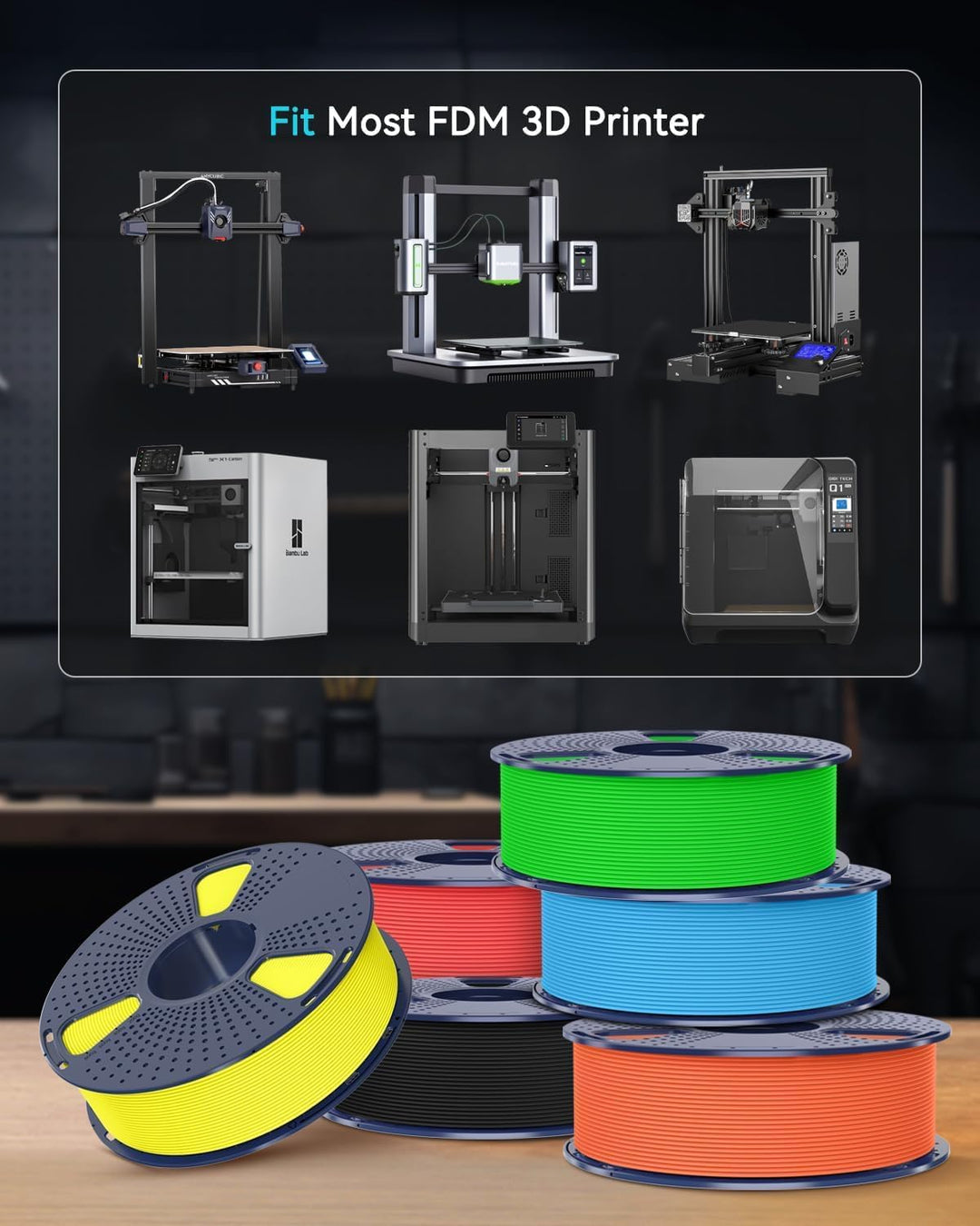 SUNLU 10KG Bündel Rapid PETG Filament, Hohe Geschwindigkeit 30-600mm/s 3D Drucker Filament 1.75mm ±0