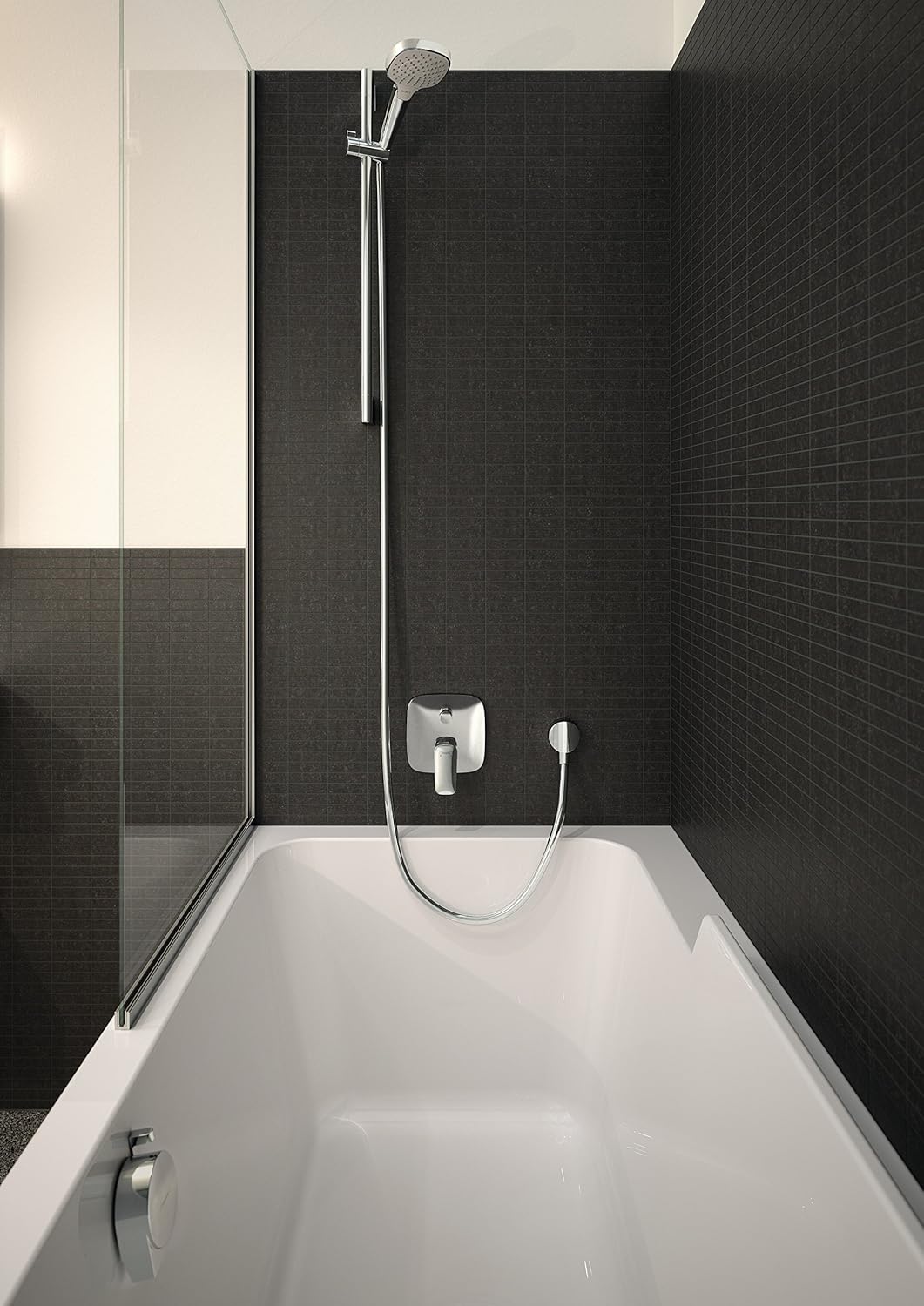 hansgrohe Croma Select E Duschset 0,65m, 3 Strahlarten, Weiss/Chrom 0,65m Set 3 Strahlarten (Vario)