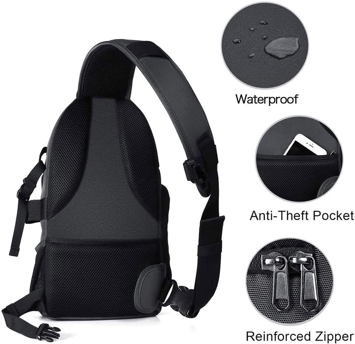 MOSISO Kameratasche Brust, DSLR/SLR/Spiegellose Kamera Rucksack Tasche Stossfester Fotografie Rucksa