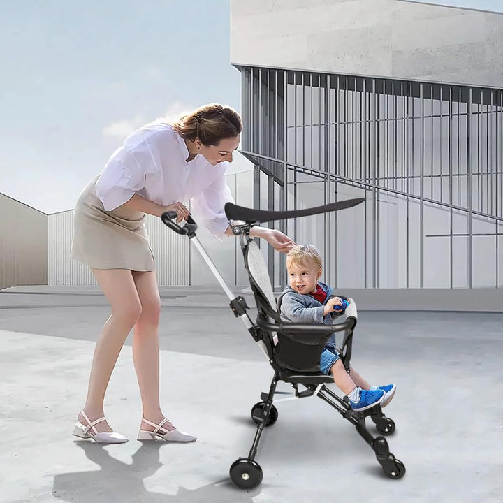 Faltbarer Kinderwagen für Babys, tragbarer Kinderwagen, leicht, für Kleinkinder, mit Gürtel und Fuss
