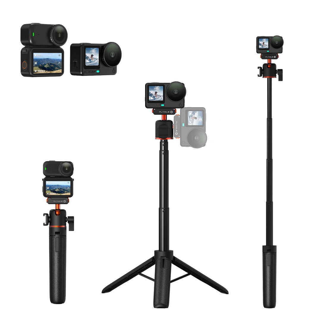 54cm Selfie Stick Stativ für DJI Osmo Action 6/Nano, Magnetische Schnellverschluss Selfie-Stick Ausz