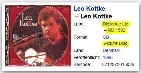 Leo Kottke - Picture Disc, Audio-CD