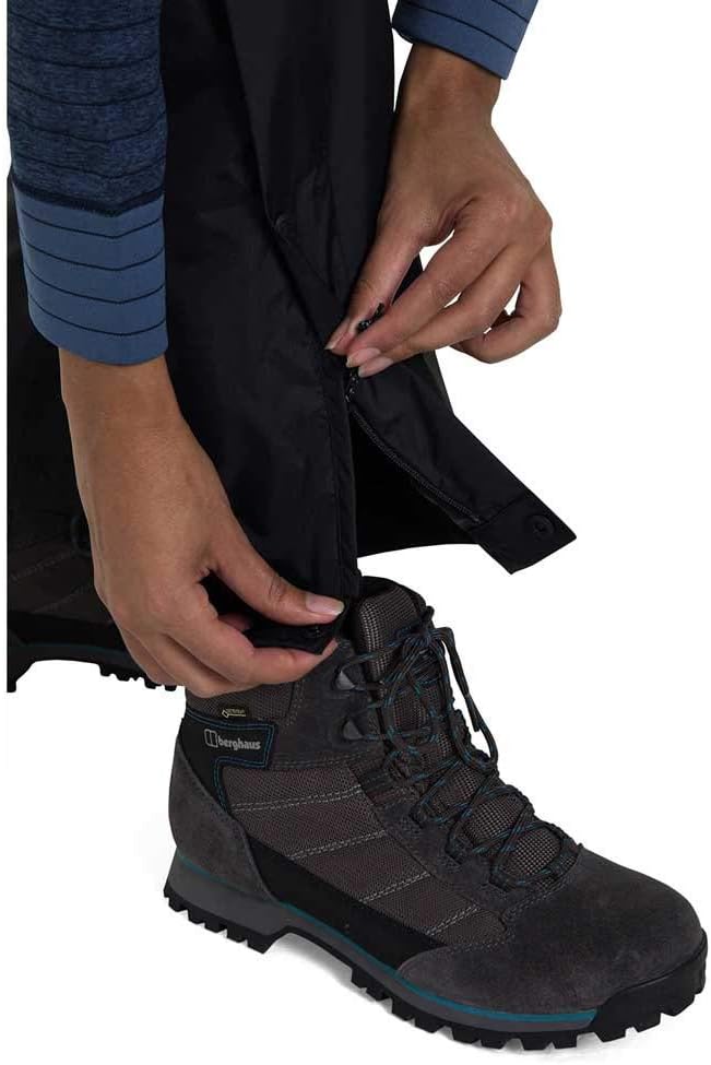 Berghaus Damen Deluge Wasserdicht Überhose, Langlebige, Bequeme Regenhose S Schwarz 2.0, S Schwarz 2