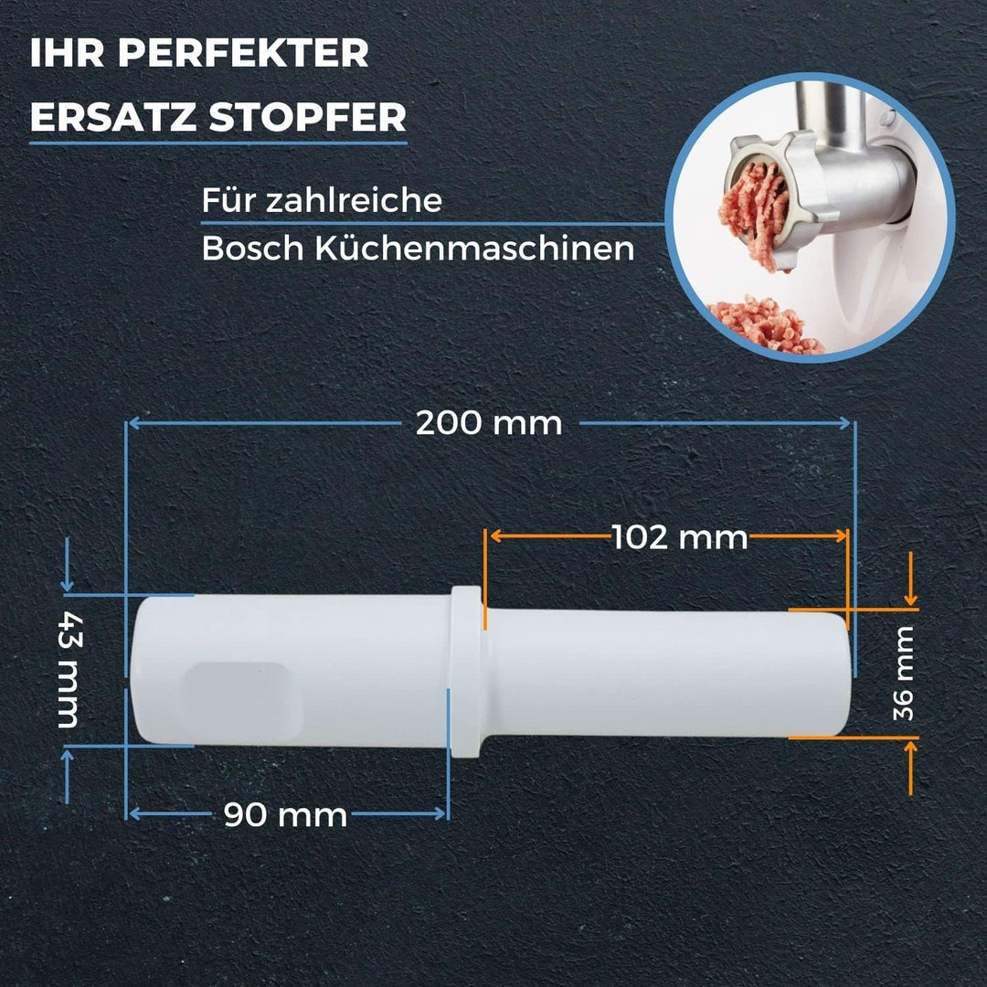 LICHTBLAU Stopfer für Bosch Fleischwolf I Stössel passend für Bosch MUM4, MUZ4FW1, MUZ4FW3, MUZ4FW4