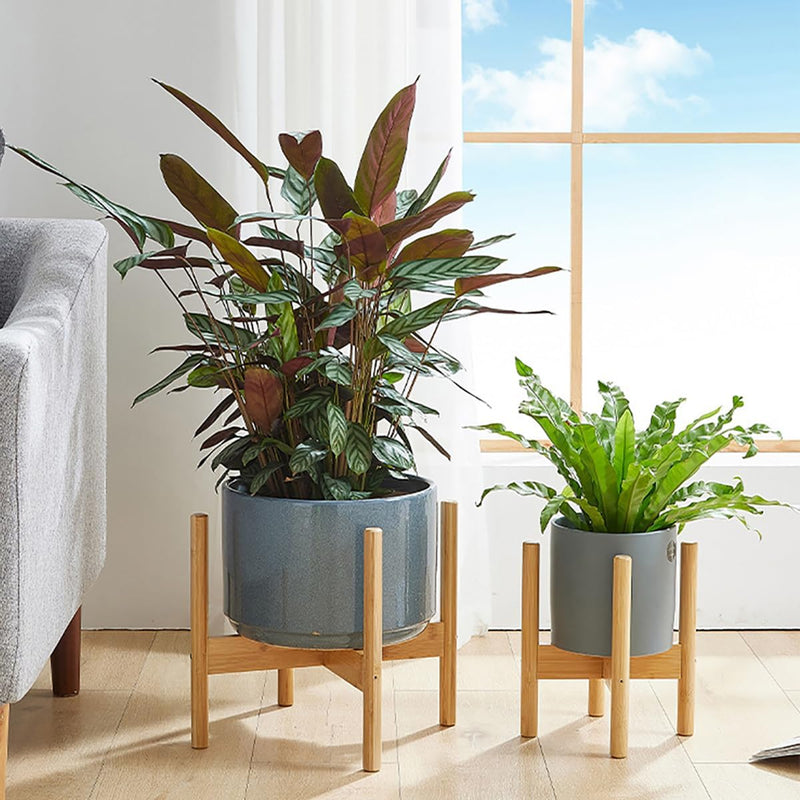 UUE Pflanzenständer, Bambus Blumenständer, Grüner und umweltfreundlicher Plant Stand, Blumenständer