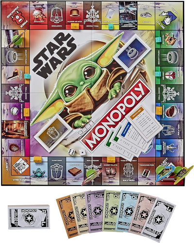 Monopoly: Star Wars The Child Edition Board Game for Families and Kids Ages 8 and Up, Featuring The