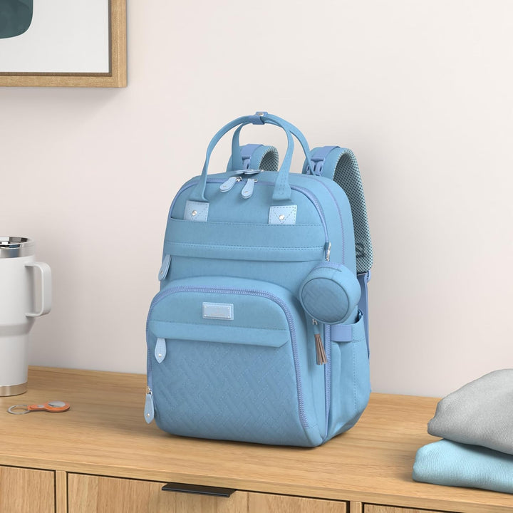BabbleRoo Wickeltasche Rucksack – Grosse Kapazität, 17 Taschen, Wasserabweisend – mit Wickelauflage,