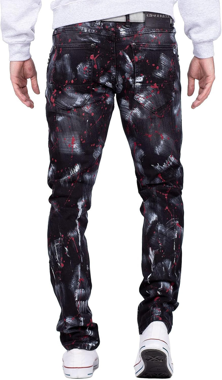 Cipo & Baxx Herren Jeans – Stylische Denim-Mode mit einzigartigem Design, Slim-Fit & Regular-Fit, Bi