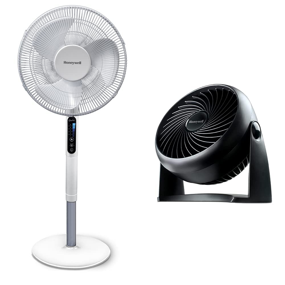 Honeywell Advanced QuietSet Oszillierender Standventilator (5 Geschwindigkeitseinstellungen) HSF600W