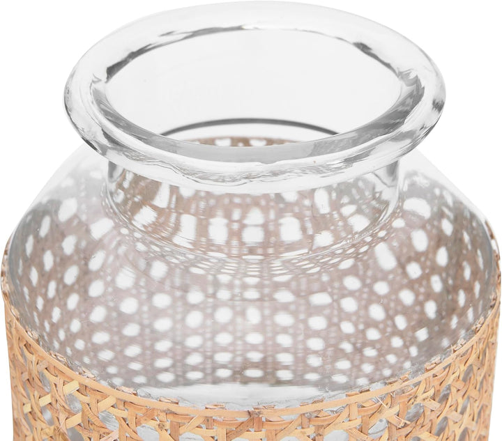 Bloomingville 20,3 cm H Glasvase mit dekorativer Rohrhülse 8” H, 8” H