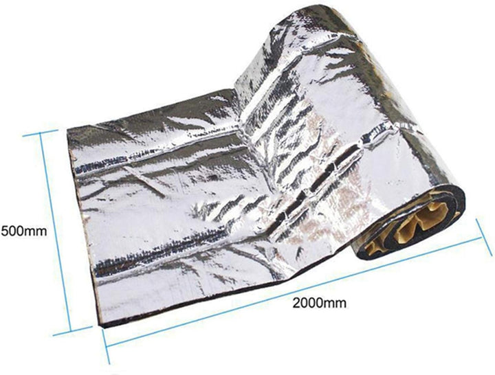 aniceday 50x200cm Wärmeschutzmatte Selbstklebend Schalldämmungsmatten Hitzeschild Thermo Isolierung
