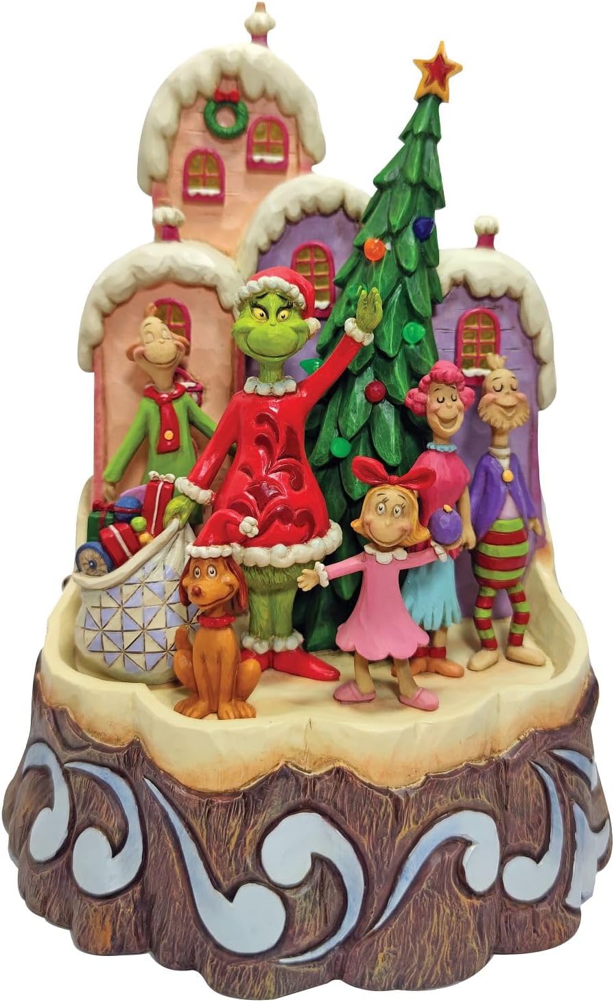 Enesco Jim Shore 6008890 The Grinch The Grinch Figur geschnitzt von Herz