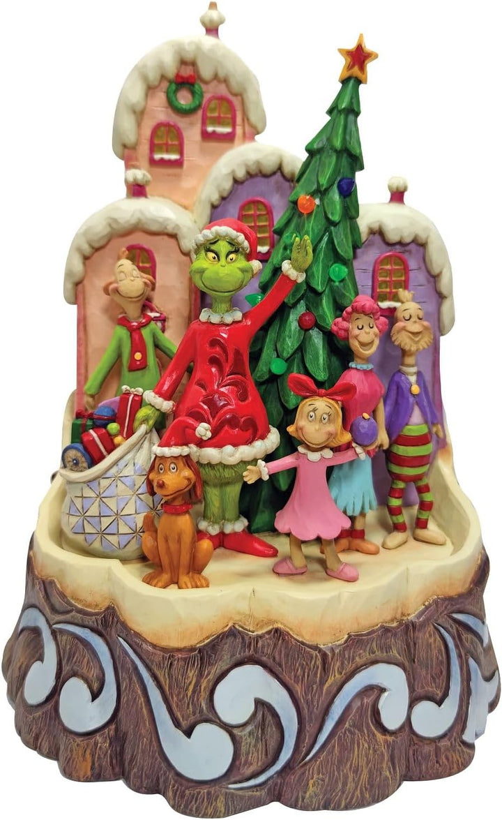 Enesco Jim Shore 6008890 The Grinch The Grinch Figur geschnitzt von Herz