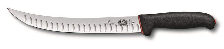 Victorinox Fibrox Dual Grip Schlachtmesser, Swiss Made, Kullenschliff, gebogene, schmale Klinge, sch