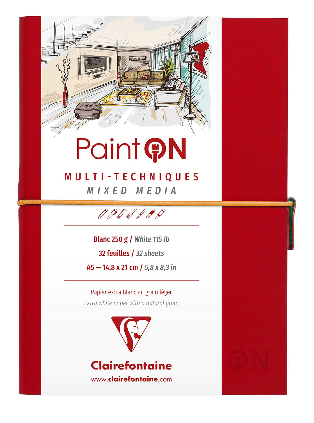 Clairefontaine 975181C Skizzenheft mit Fadenbindung Paint&