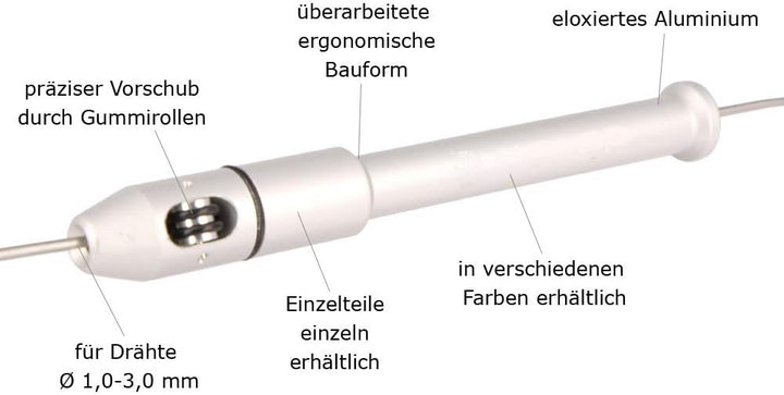 TIG-PEN II - WIG/TIG-Schweissdrahthalter Finger-Schweissdrahtzuführer (Silber), Silber