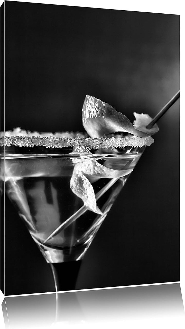 Pixxprint Cocktail Glas als Leinwandbild/Grösse: 100x70 / Wandbild/Kunstdruck/fertig bespannt, 100x7