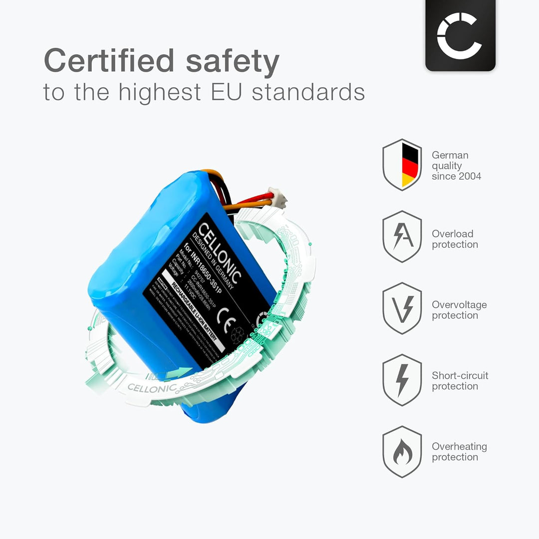 CELLONIC, Lautsprecherakku kompatibel mit DOCKIN D Fine, D Fine 2, D Fine 2 Plus (2600mAh, 11.1V) Er