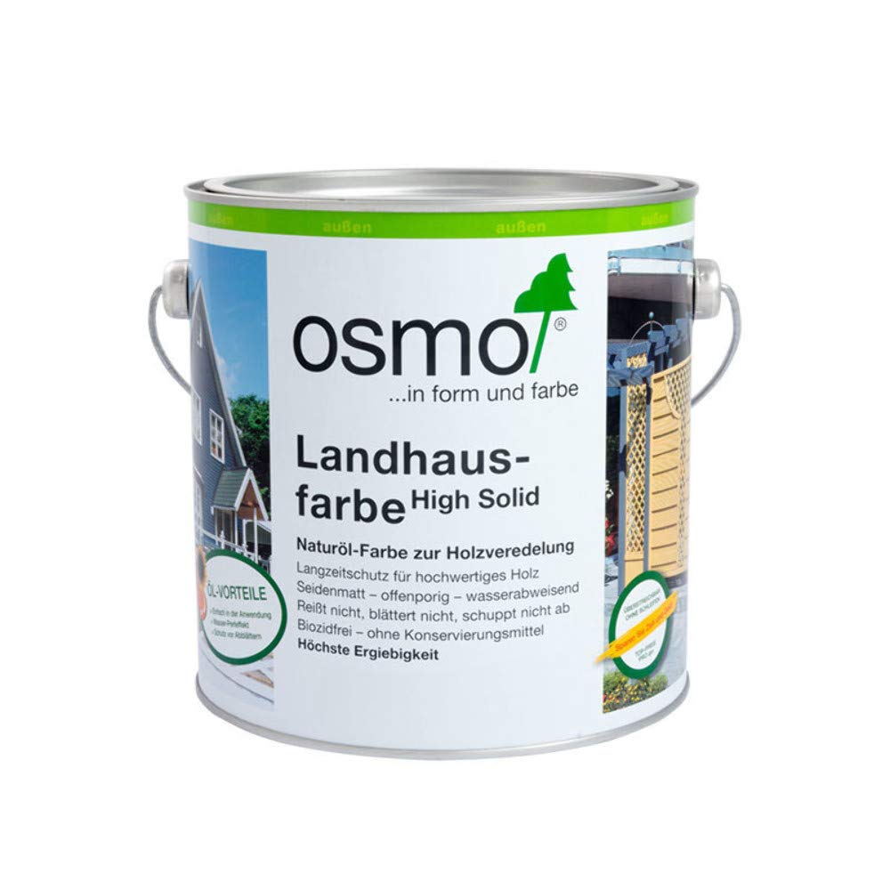 Osmo Landhausfarbe - hochdeckende Holzfarbe 2311 Karminrot 0,75 L