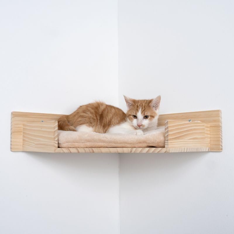 Modern Living - Wandliegebett Serra | Katzenbett zur Wandmontage in Ecken | mit weichem & maschinenw
