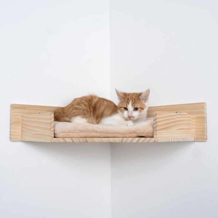 Modern Living - Wandliegebett Serra | Katzenbett zur Wandmontage in Ecken | mit weichem & maschinenw