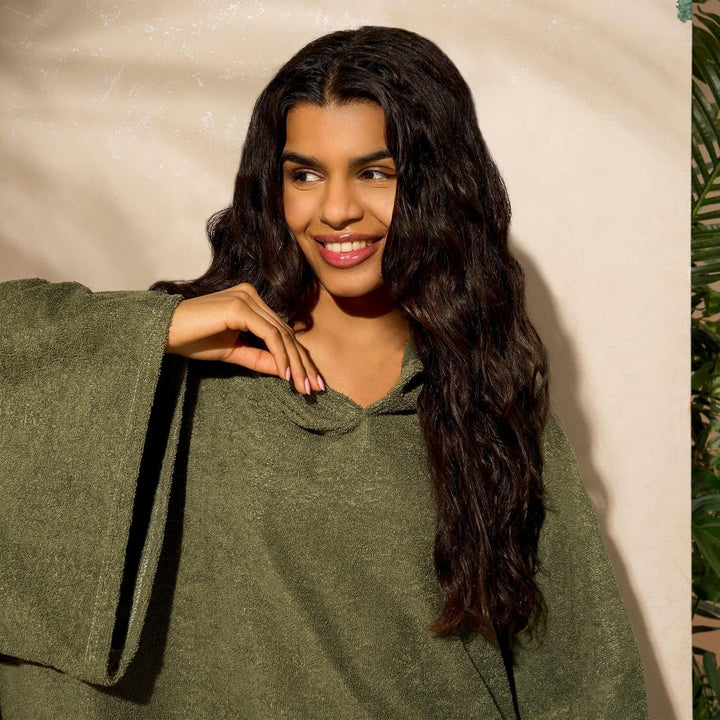 Brentfords Surf Poncho Damen für Erwachsene, Wickel Handtuch Poncho zum Schwimmen, Surfen, Strandbad