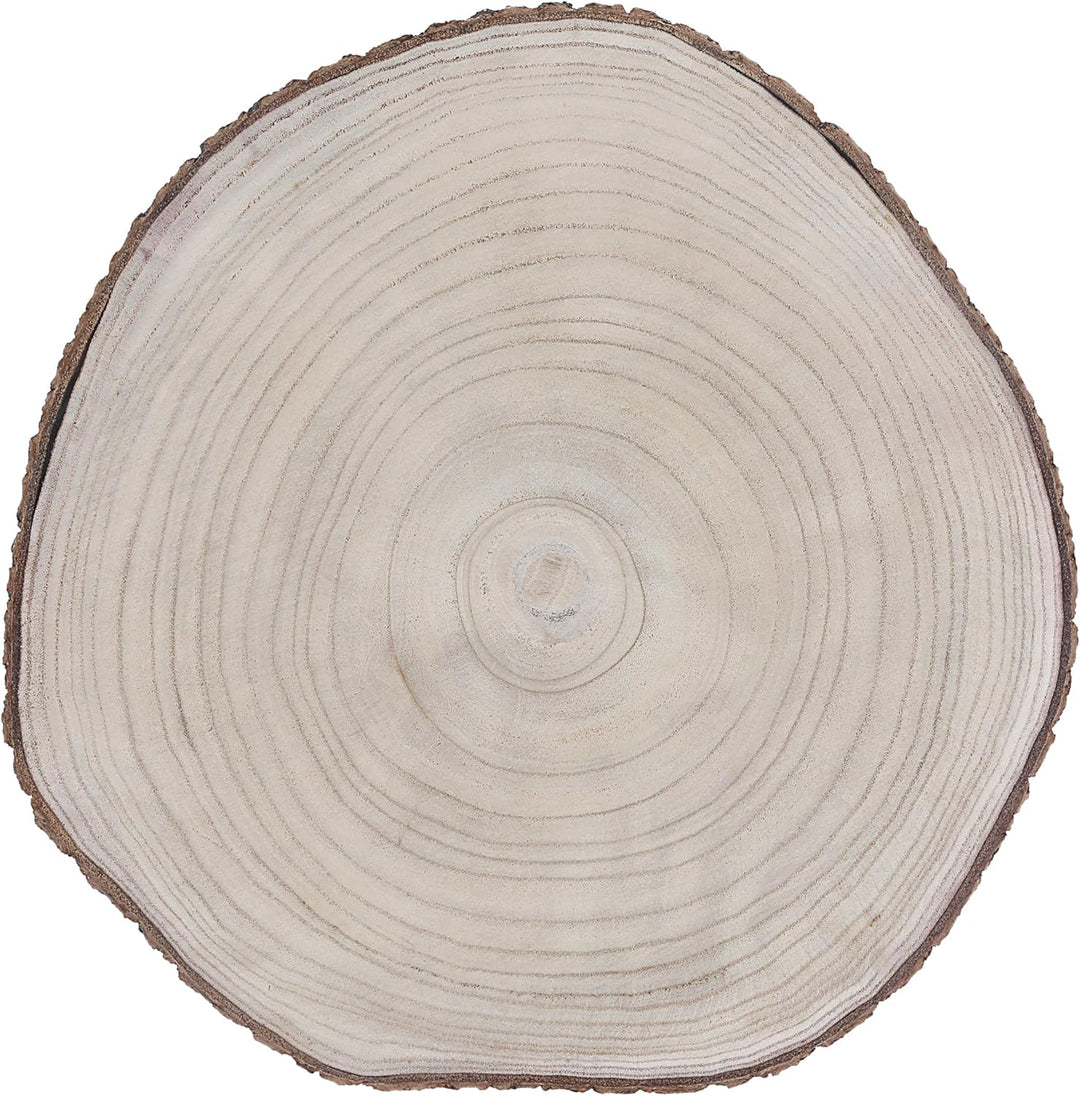 Cepewa Baumscheibe Holzscheibe │ Paulownia Naturprodukt 44x2,5cm │Scheibe Holz Holzplatte Dekoelemen