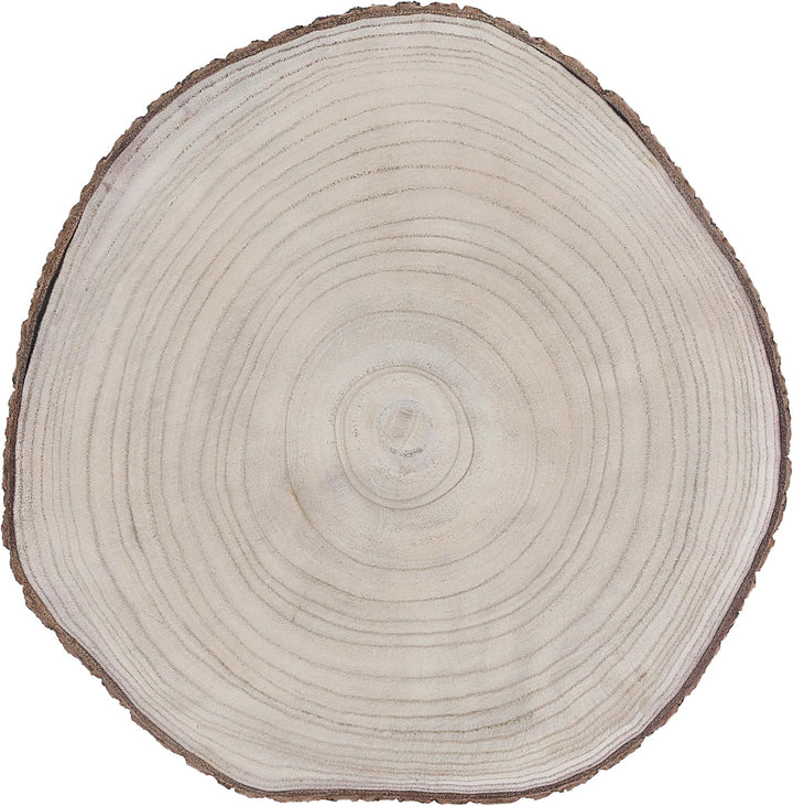 Cepewa Baumscheibe Holzscheibe │ Paulownia Naturprodukt 44x2,5cm │Scheibe Holz Holzplatte Dekoelemen