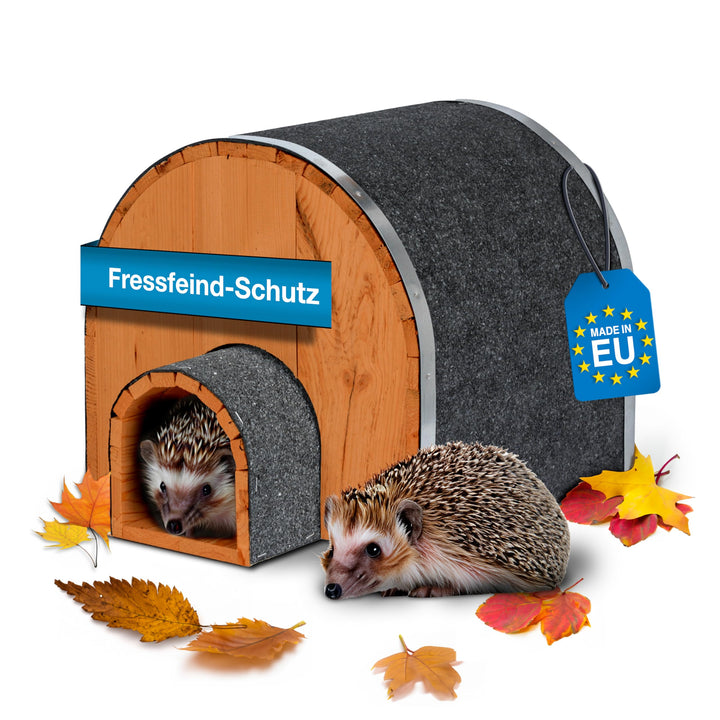Iglu Igelhaus Winterfest [SCHÜTZT VOR FRESSFEINDEN] - inkl. Dachpappe für optimalen Wetterschutz - P