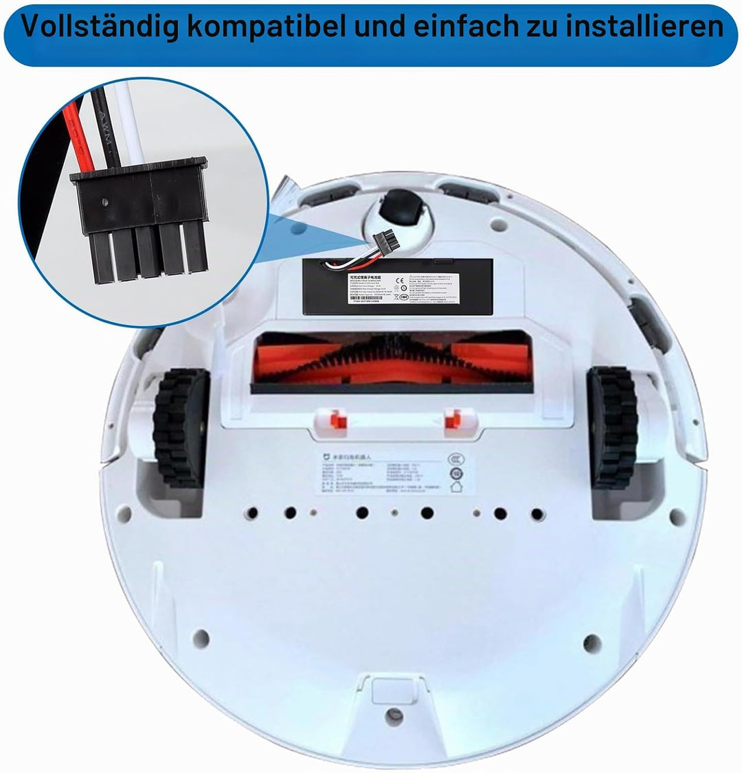 14,4 V 3400 mAh 48,96 Wh Ersatzakku für Xiaomi Mijia STYTJ02YM &amp; Mop 2S / Mop Pro/Mop P/Viomi SE V3