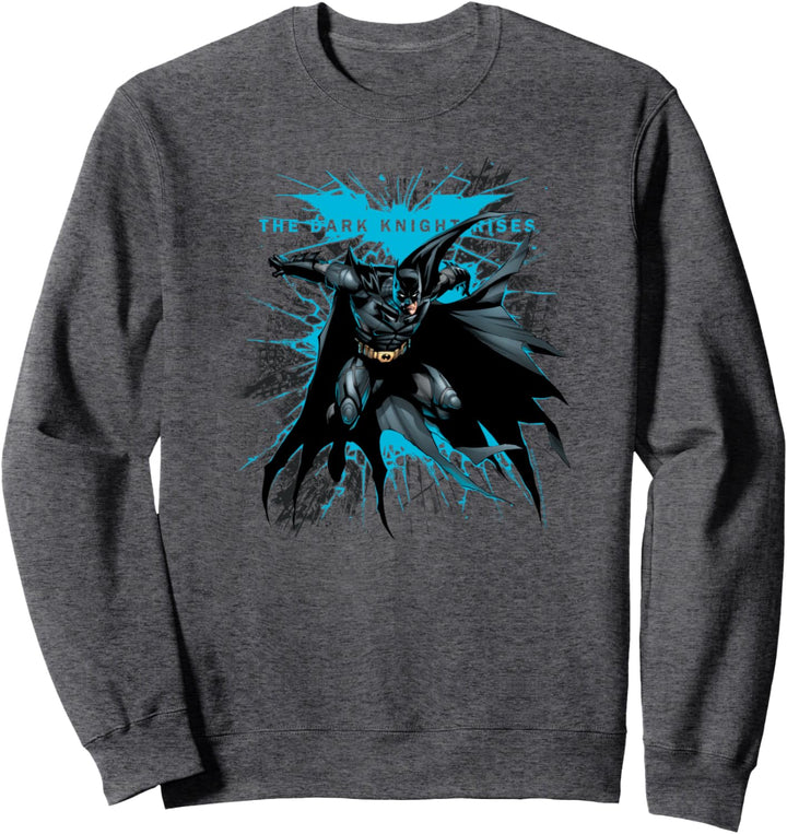 Batman Dark Knight Rises Blue Crackle Sweatshirt