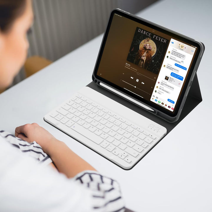 ZOPSGYU Hülle mit Tastatur für iPad (A16) 11/10 Generation (2025/2022, 11/10.9 Zoll), Schutzhülle mi