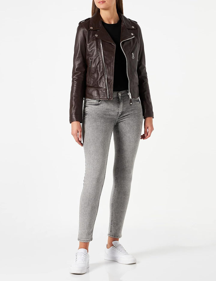 Schott NYC Damen Jacke XS Braun (Plum), XS Braun (Plum)